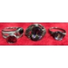 3 Silver Coloured Rings with Unknown Stamps