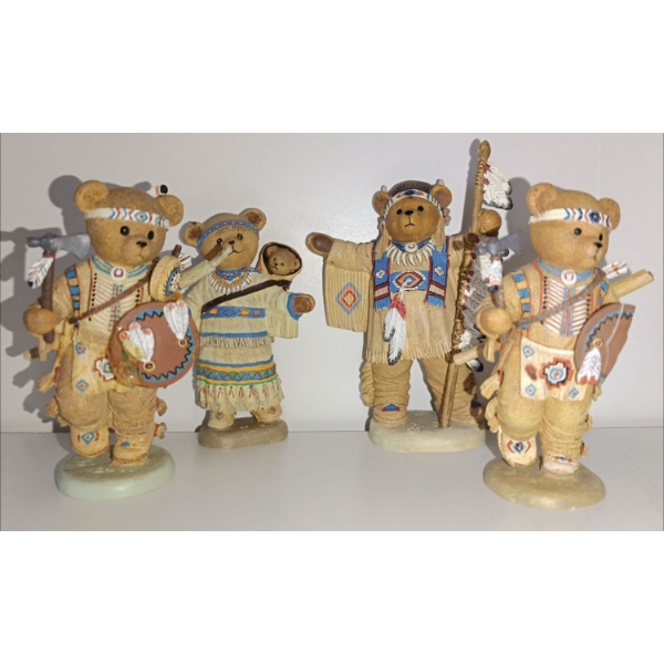 Assorted Ornamental Teddy Bears  Native Collection  3" Tall