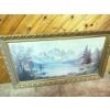 Image 2 : 2 Large Scenic Painting In Beautiful Frames. L 64" W29" One By Robert Wood The Other Boroni  