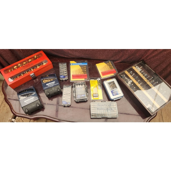 Mastercraft Drill Bit, Nut Setter, and Router Bit Sets with Storage Cases