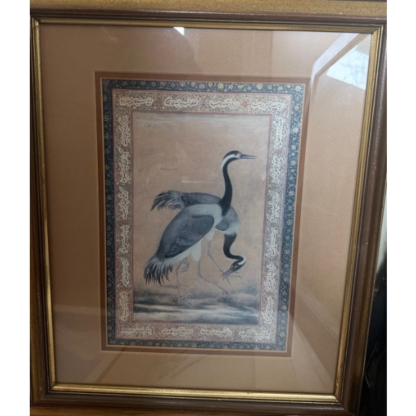 Bird Print 15 X 18 Framed Under Glass