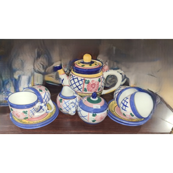 Bella Casa by Ganz Country Style Teapot Set- Teapot 8 T