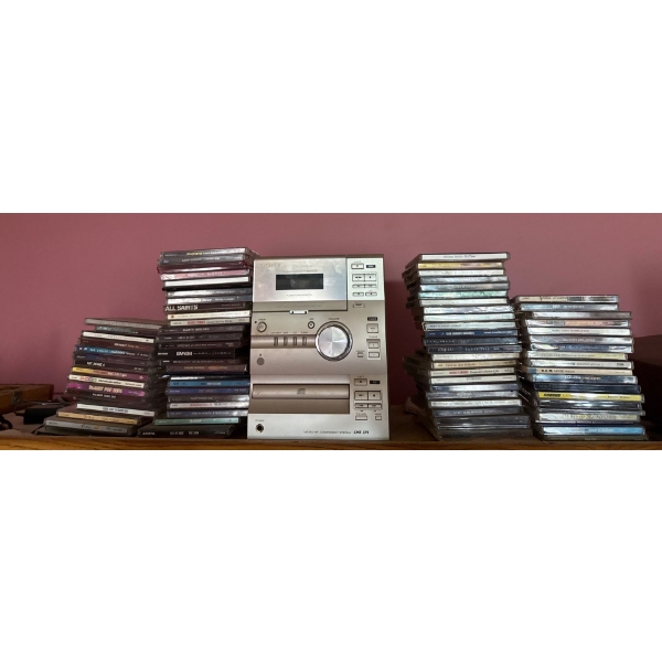 SONY Micro HR Component System CMT-CP1 w/ Speakers and Assorted CDs, UK Office DVDs, Seinfeld DVD 