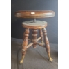 Wooden Stool w/ Adjustable Height and Claw Feet 14" Diameter Top, 19 T