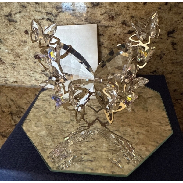 Swarovski Butterfly w/ Display Mirror in Case 