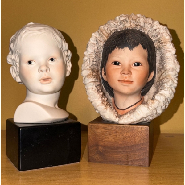 Cybis Figures: Boy 4 W, 4 D, 9.5 T and Inuit Boy 4 W, 6.5 D, 10 T 