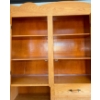 Image 8 : Gorgeous Handmade Oak Curio Cabinet / China Hutch 62x24x85 (2 Pieces) Wood Shelving