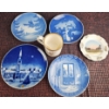 Image 1 : B&G Royal Copenhagen Christmas Plates, Souvenir Plate, and King's China Mug