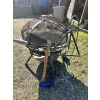 Image 1 : Portable fire pit, axe and dinner Triangle 

