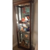Image 1 : Beautiful Curio Glass & Wood Display Cabinet w/ Side Door  23" x 12" x 78" tall