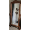 Image 1 : Solid Pine Cheval Mirror On Adjustable Base - Full Length Floor Mirror - 6 Feet Tall 