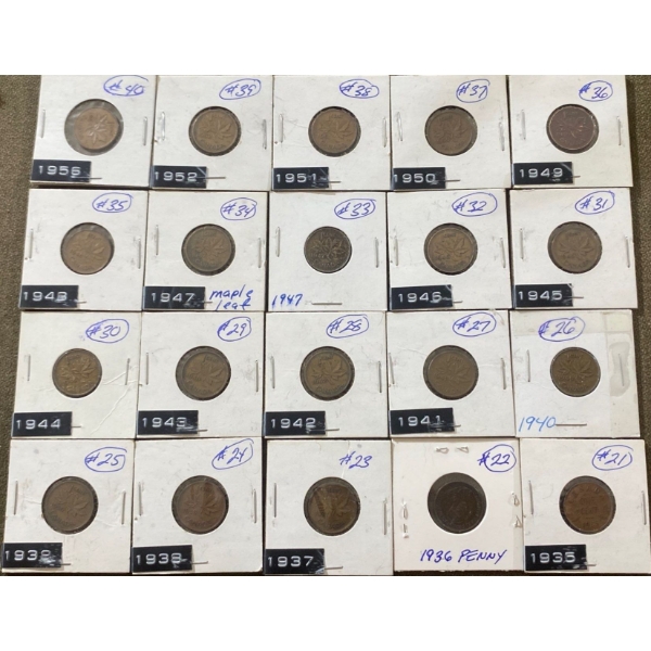 Collection of Canadian Antique Pennies