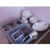 Image 1 : Royal Albert 'Brigadoon' Fine Bone China Dinnerware Set with Accessories