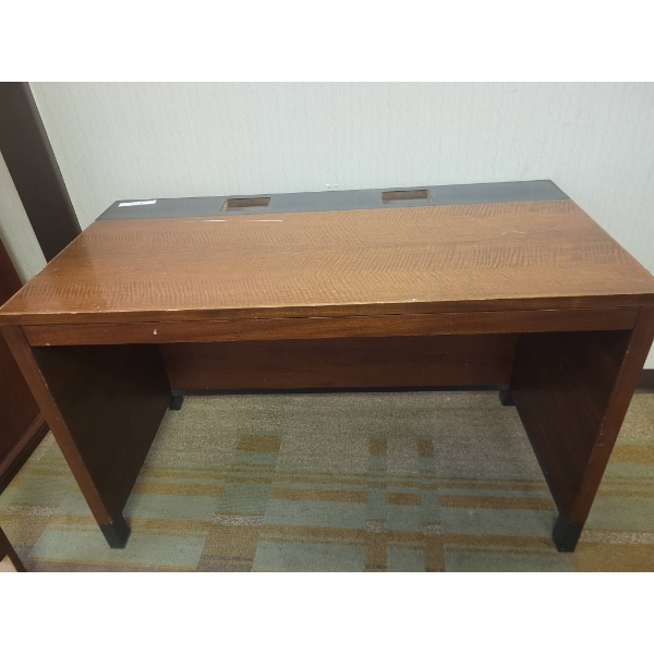 Wooden Desk with Cable Management Cutouts