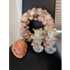 Image 1 : Aquatic Keepsakes: Shell Wreath, Porcelain Figurines, King Conch Shell