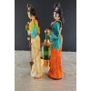 Image 9 : 2 Geisha Dolls, Queen Anne Teacup and Saucer, and A Vintage Reuge Musical Lantern Decanter