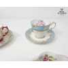 Image 3 : Teacups and Saucers with Mini Wedgwood Plate 