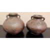 Image 1 : Vintage Morroccan Berber Pottery Pots Handcrafted From Natural Clay 5"Tall 