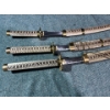 Image 3 : 3pcs Snake Skin 39" Katana Set w/Chain Decoration (Stand Not Included)