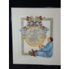 Image 1 : "Drum Song", Artist: Barbara Lavallee, 364/750, Offset Lithograph Framed Under Glass 22 x 25.5 