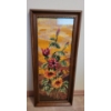 Image 1 : Embroidered Floral Art 13x24