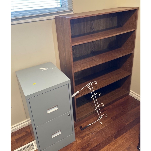 Shelf & Grey Filing Cabinet - Shelf is 36.5W, 12D, 48T 