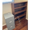 Image 1 : Shelf & Grey Filing Cabinet - Shelf is 36.5W, 12D, 48T 