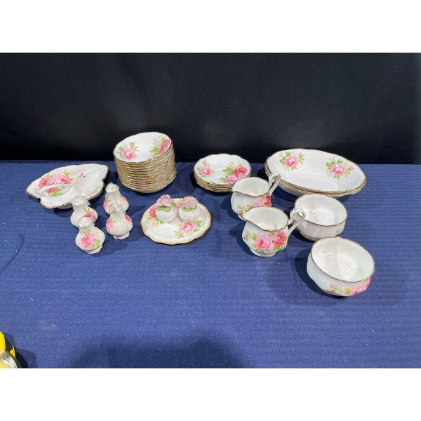 Serving Pieces from the Royal Albert American Beauty China Set