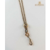 Image 5 : Antique Victorian-Era Muff Slide Watch Chain Gem-Set And Small Pearl Gold Plated