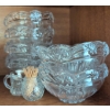 Image 4 : Crystal Servingware w/ Sandland Ware Cream/Sugar Bowl Set