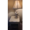 Image 2 : Night Stand 18  1/2 w 24 h & Lamp w Shade  31 h