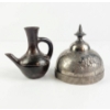 Image 1 : Traditional Ethiopian Jebena and Ornate Metal Bowl with Lid