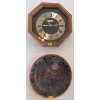 Image 1 : Octagonal Ronsie Wall Clock 9T w/ Decorative Palm Tree Pottery Bowl