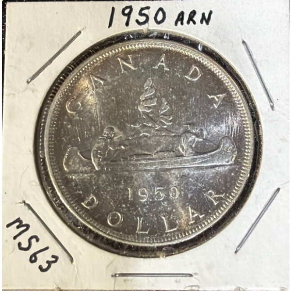 1950 MS63 Canadian Dollar 80% Silver