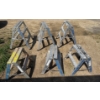 Image 1 : Set of 6 Metal Saw Horses - Smaller 22in Tall, Larger 34in Tall 