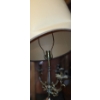 Image 4 : Fireplace- Look Small Lamp and Large Vintage Glass and Metal Lamp 42 T to Top of Shade 