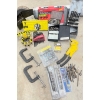 Image 1 : Variety of Hardware Items  Nails, Rivet Gun,  Clamps, Tap N Die Set & Drill Bit Assortment