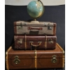 Image 1 : Vintage Globe With Three-Piece Luggage Set and Hudson’s Bay Blanket