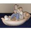 Image 1 : LLADRO Style Porcelain Fishing Figurine - 8W, 3.5D, 5T