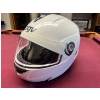 Image 1 : white AGV Longway 2 motorcycle helmet.


