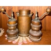 Image 2 : Victorian Kerosene Oil Lamp w/ Salt & Pepper Churns & Dairy Container 5"Tall