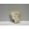 Image 2 : Chalk Yellow Cartoon Bear Head in Red Bowtie 3.25H