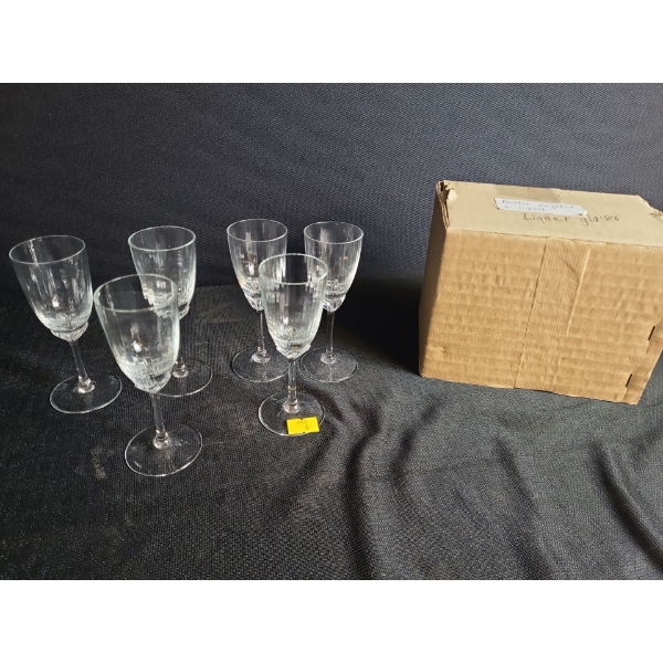 Set of 12 Liquor Glasses, 2 Once Capacity- Half Unwrapped in Photo, Other 6 Boxed