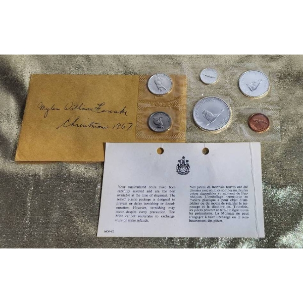 1967 RCM 80% Silver Content Uncirculated Coin Set with Original Packaging