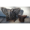 Image 2 : 3 Cast Iron Garden Ornaments - Butterflies 10T