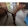 Image 13 : Rectangular Solid Wood Dining Table with Turned Legs