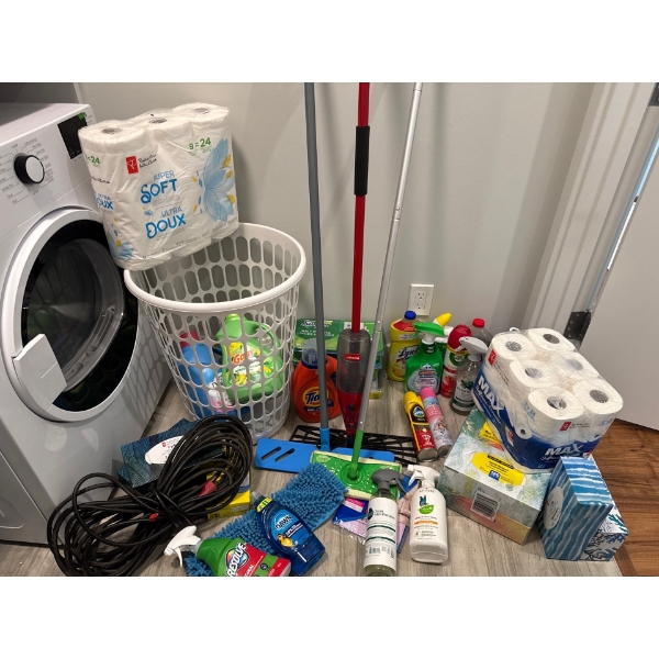 Massive Cleaning Collection - Tide Gain Downey Wet Jet Resolve Laundry Basket Extention Cord 