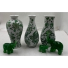 Image 1 : Lovely Decorative Vases w/ Jade Elephant Collection