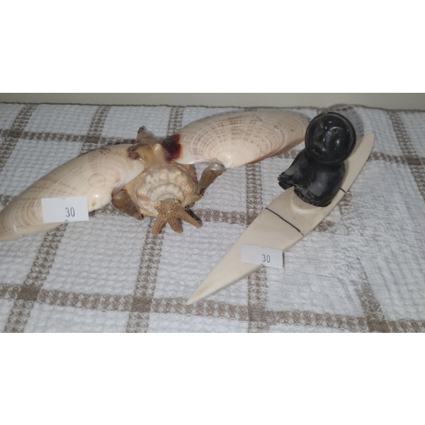 Soapstone Kayaker 7 W, 1 D, 3 T and Shell Plane 8 W, 4 D, 2 T 