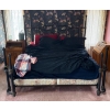 Image 1 : King Size Bed w/ Mattress, Frame, Linens. As Pictured, Bring Help, Bed ONLY